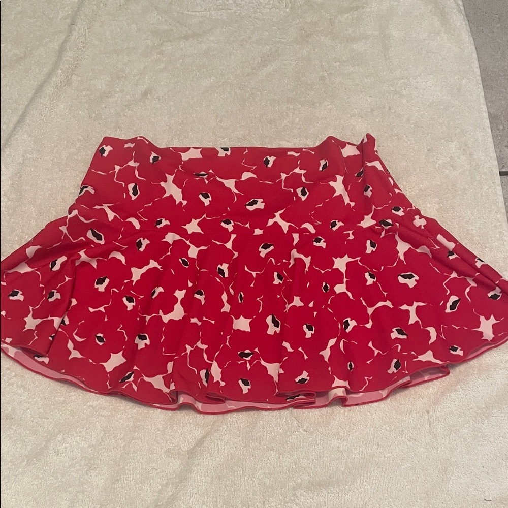 Vintage Victoria's Secret Red Floral Mini Skirt